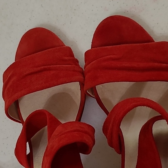 RAYE Maggie red suede Heeled Sandals that tie around the ankle size 8 - Picture 9 of 10